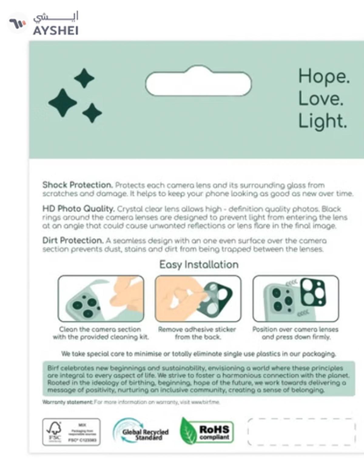 Generic Birf iPhone 16 series EcoGuard Camera Lens Protector-2-2