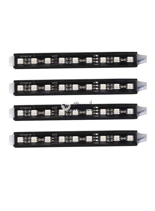 Generic 4-Piece LED Wireless Multi-Control Interior Car Lighting Strip Set