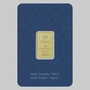 Dubai Gold 10 Grams Pure 999.9 Fine Gold Bar