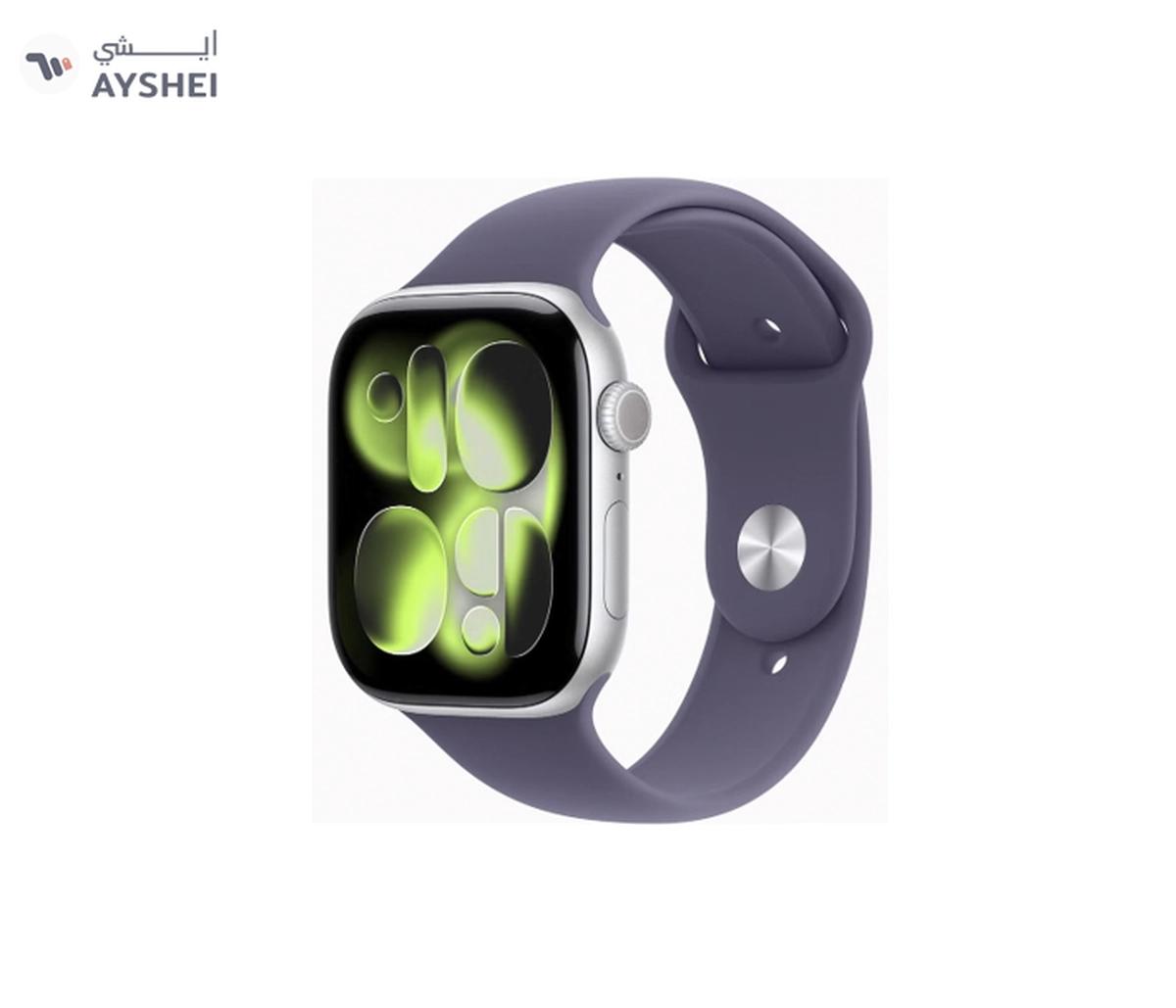 Apple Watch Series 11 GPS 46mm - Silver Aluminium Case With Purple Fog Sport Band - M/L-0-landscape