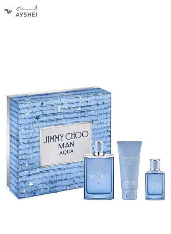 Jimmy Choo Man Aqua For Men Set Edt 100ml + Edt 7.5ml + Sg 100ml