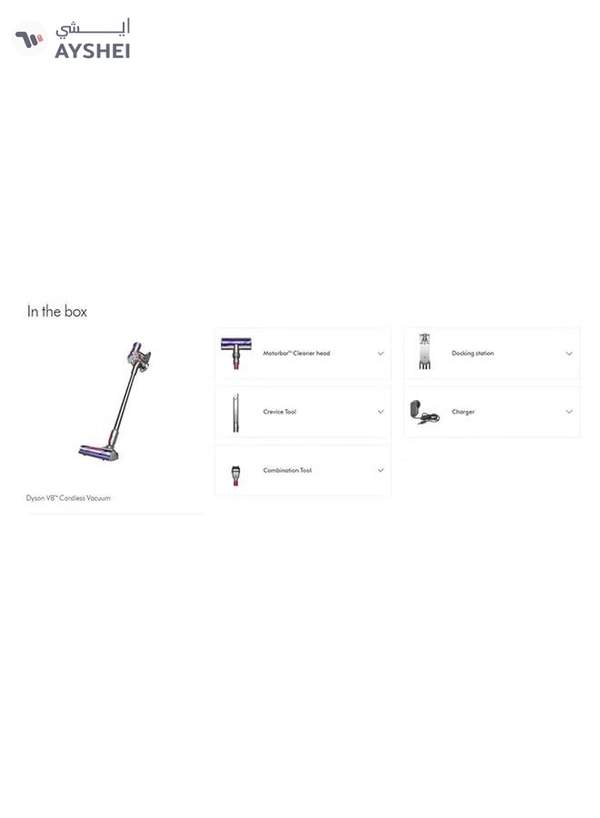 dyson V8™ Cordless Vacuum 425 W V8 Silver/Nickel