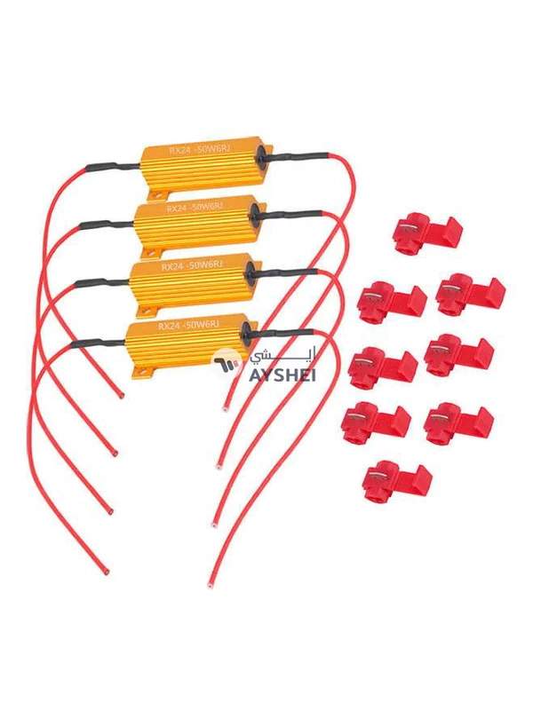 Generic 4Pcs 50W 6ohm Load Resistors Fix LED Bulb Fast Hyper Flash Turn Signal Blink Error Code
