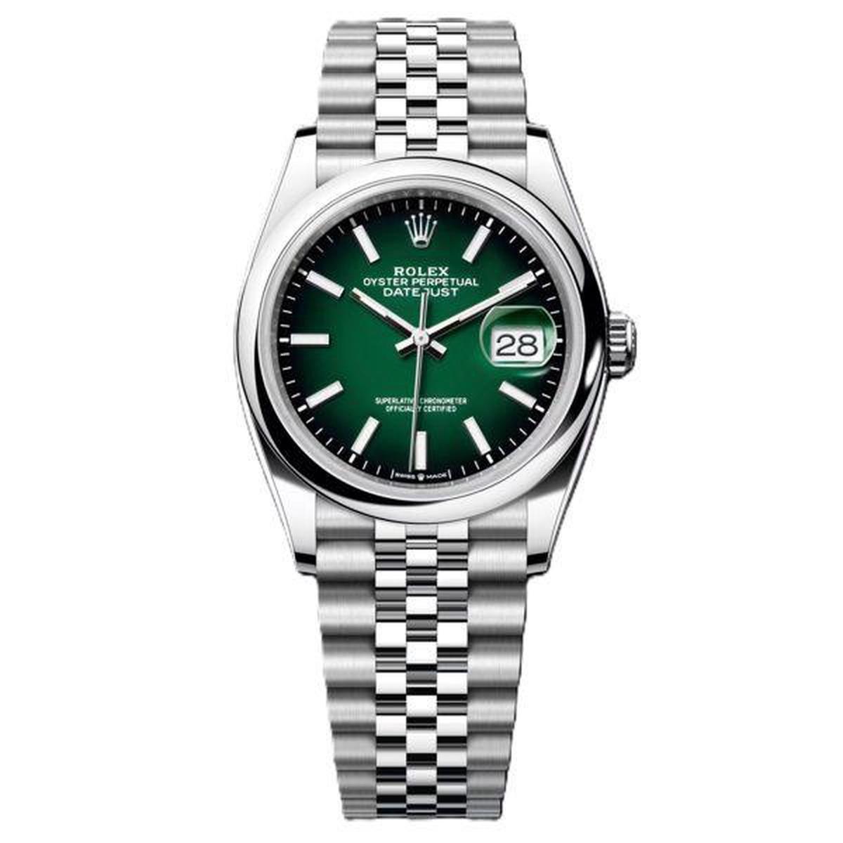 Rolex Datejust 36mm Ombre Green Dial -0-portrait