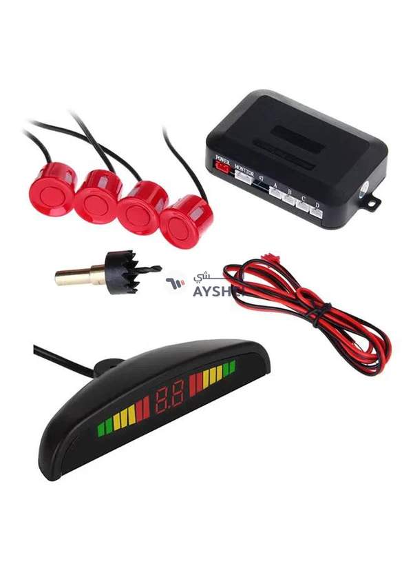 Generic Car LED Parking Sensor Monitor With 4 Sensors