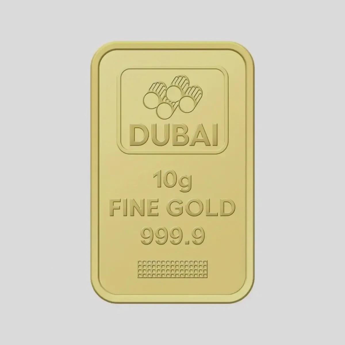 Dubai Gold 10 Grams Pure 999.9 Fine Gold Bar-3-3