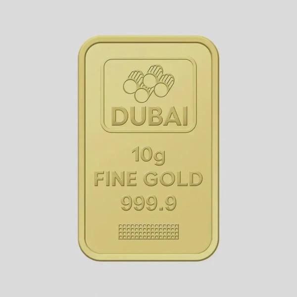 Dubai Gold 10 Grams Pure 999.9 Fine Gold Bar