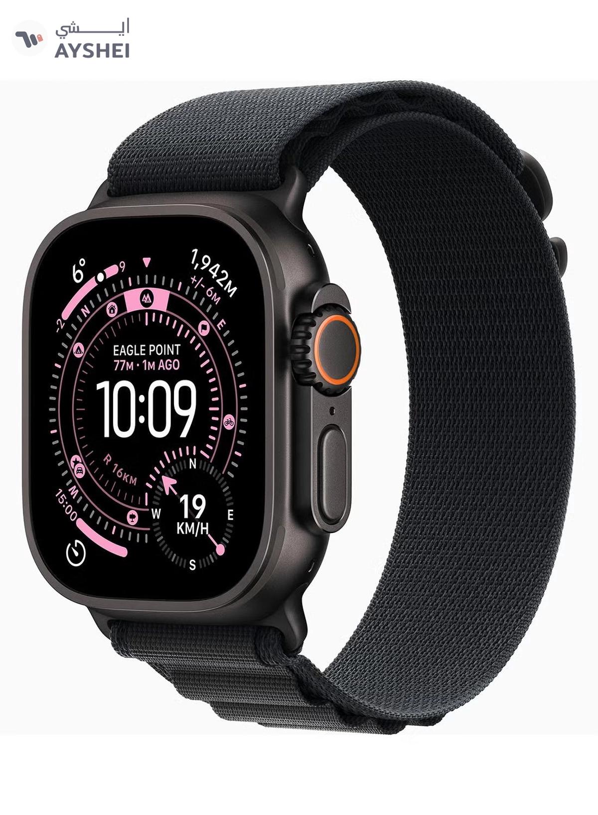 Apple Watch Ultra 3 GPS + Cellular 49mm (TDRA Version) Black Titanium Case With Black Alpine Loop - Large-0-portrait