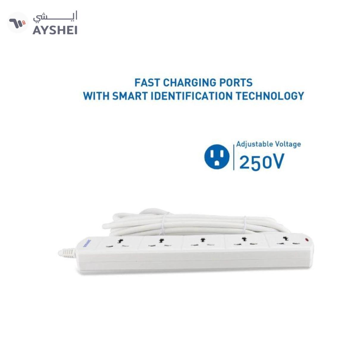 Sonashi 5Way Universal Extension Socket with Indicator Light and Safety Shutter-7-7