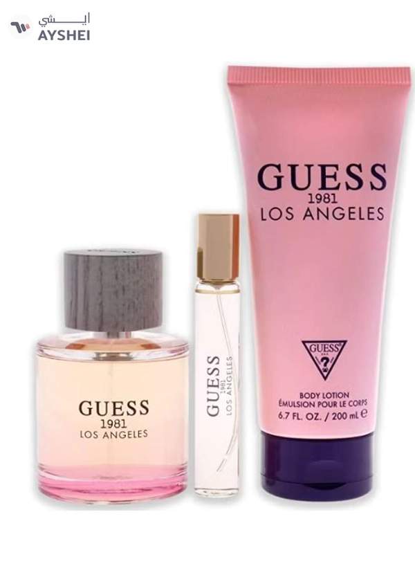 GUESS 1981 Los Angeles Set (EDT + Travel Spray + Body Lotion) EDT 100 Ml, Travel Spray 15 Ml, Body Lotion 200ml