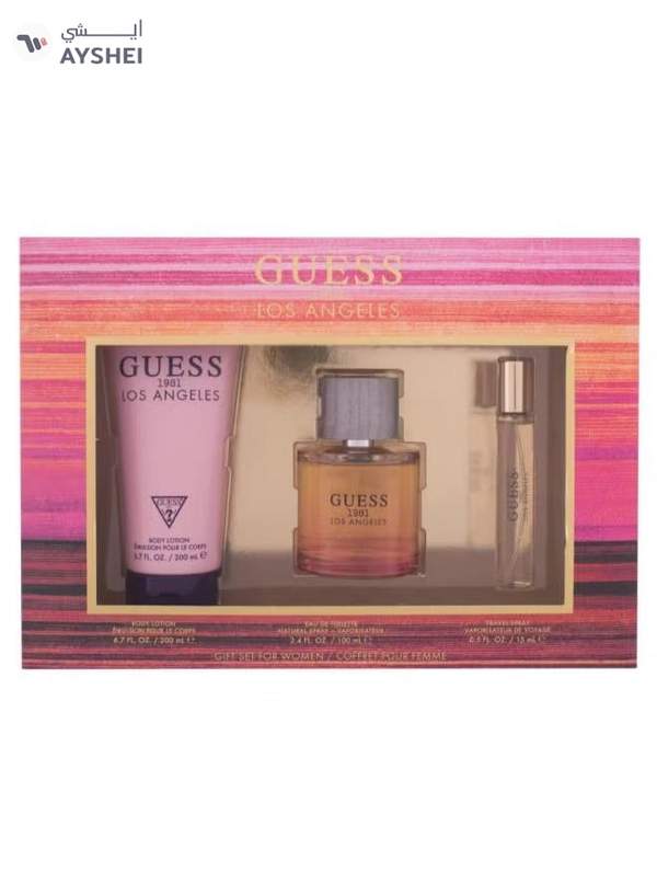 GUESS 1981 Los Angeles Set (EDT + Travel Spray + Body Lotion) EDT 100 Ml, Travel Spray 15 Ml, Body Lotion 200ml
