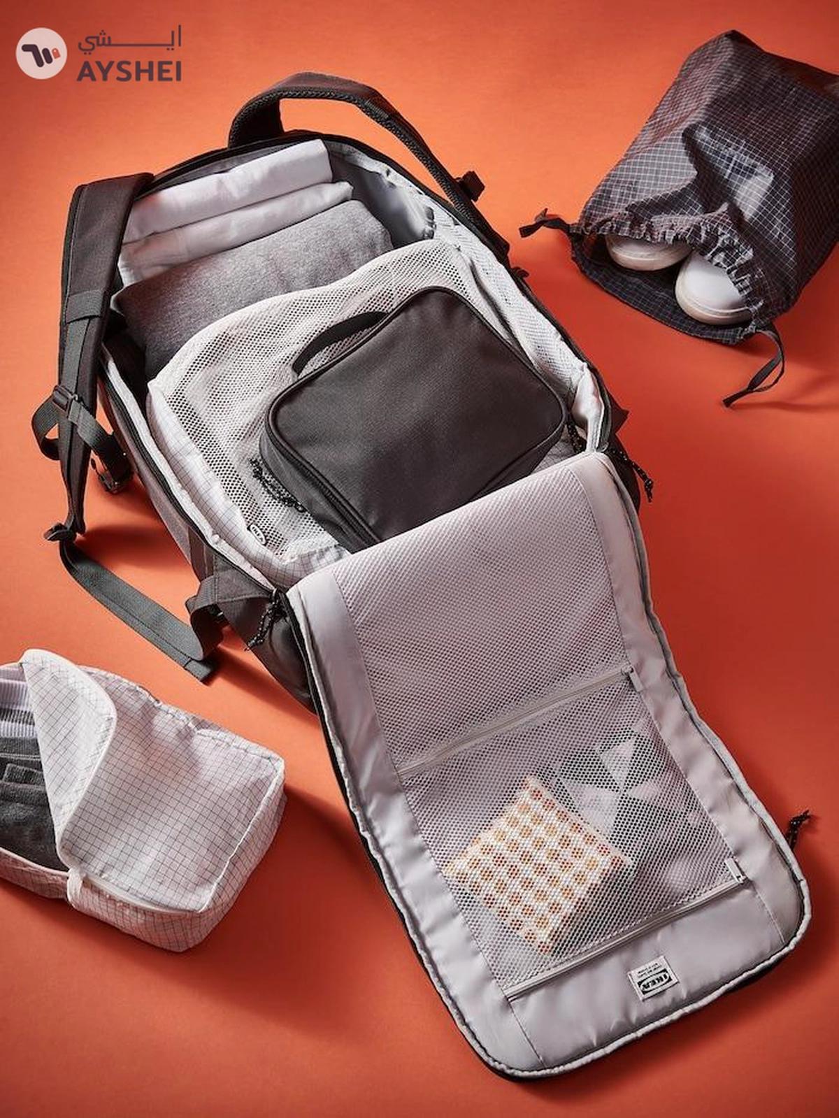 IKEA RENSARE Bag, Check Pattern/Black, 30x40 cm/8 L -4-4