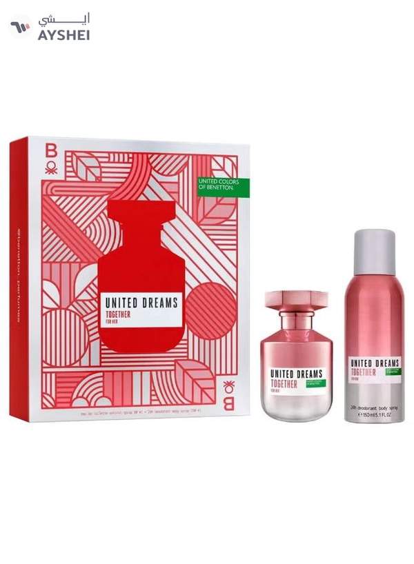 Benetton United Dreams Together For Her (W) Set Edt 80ml + 24h Deodorant 150ml