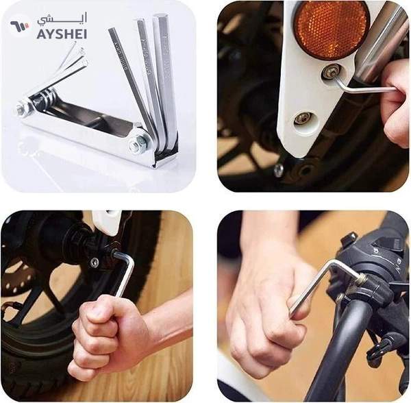 ABBASALI Folding Allen Key Set Metric 8 Pieces
