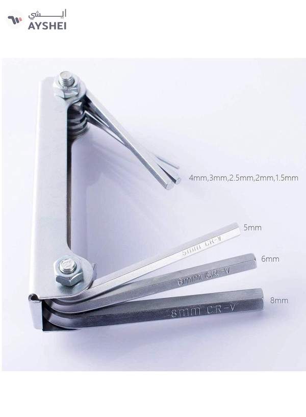 ABBASALI Folding Allen Key Set Metric 8 Pieces