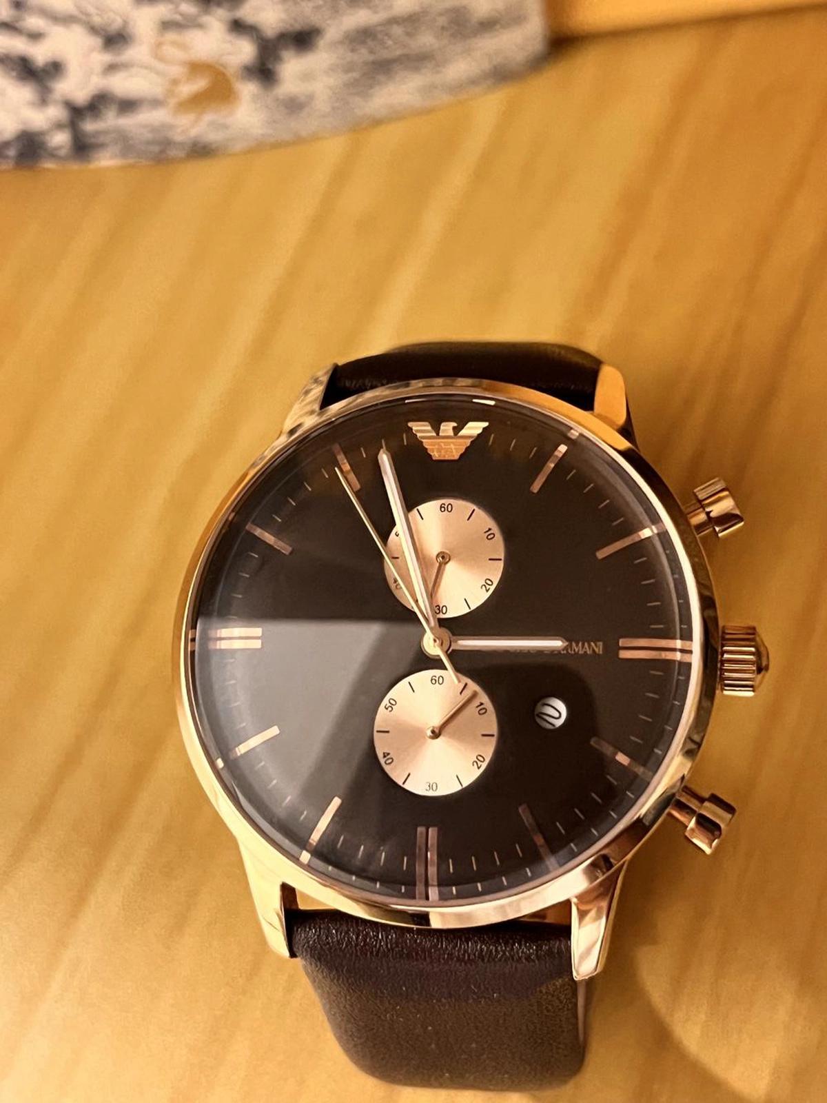 Emporio Armani Men's Rose Gold-Tone Chronograph Watch-0-0