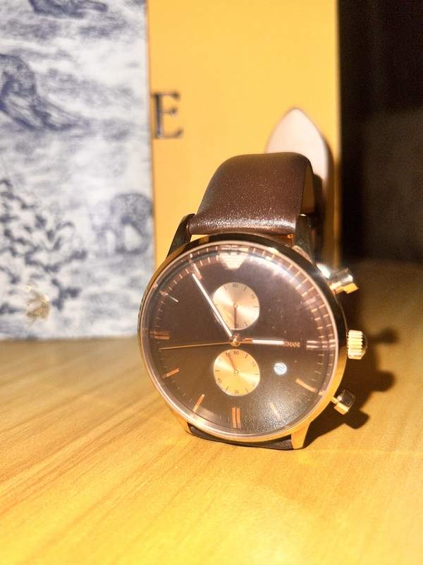 Emporio Armani Men's Rose Gold-Tone Chronograph Watch