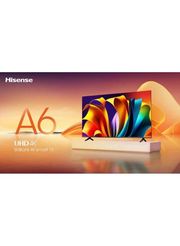 Hisense 58 Inch 4K AI Upscale UHD Smart TV | 60Hz | Precision Colour | Dolby Vision | Game Mode PLUS | VIDAA Smart TV | Voice Control | Model 2024 | 58A6N Black