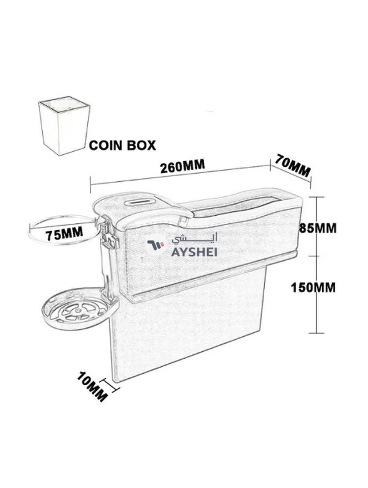 Deo King 2-Piece Multifunctional Seat Gap Storage Box-1-1