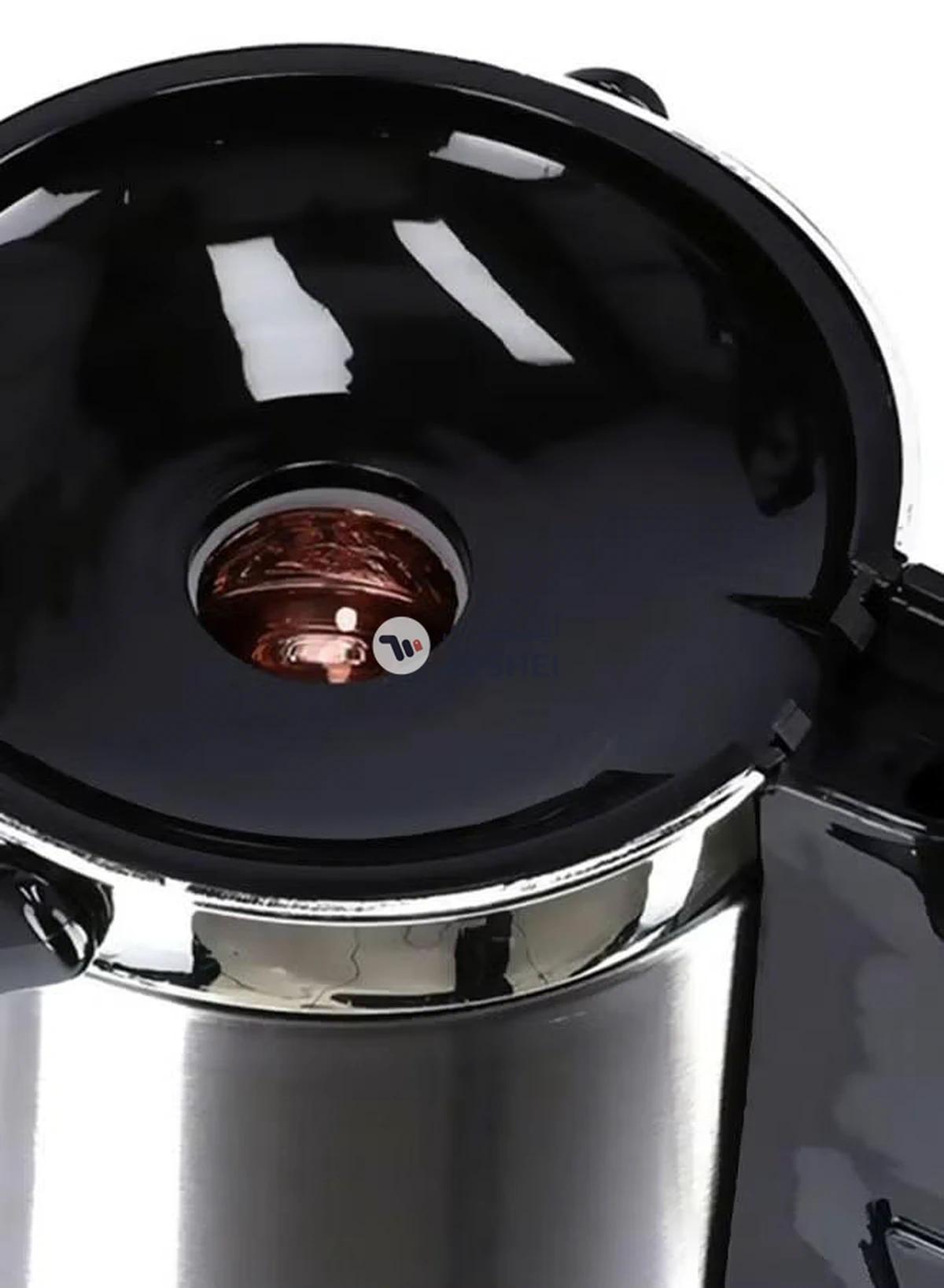 DELCASA Airpot Glass Vacuum Flask Silver/Black-1-portrait