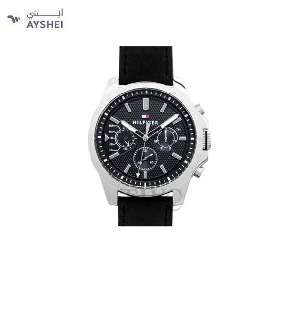 Tommy Hilfiger Men's Leather Chronograph Buckle Watch 1791563