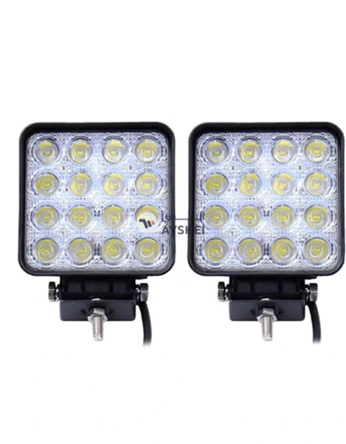 OUTAD 2-Piece Square Flood LED Light Bar-0-0