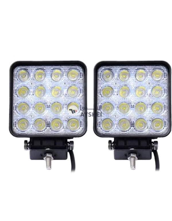 OUTAD 2-Piece Square Flood LED Light Bar