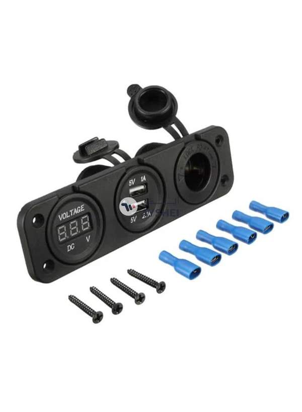 Generic 3-In-1 Dual USB Car Charging Adapter