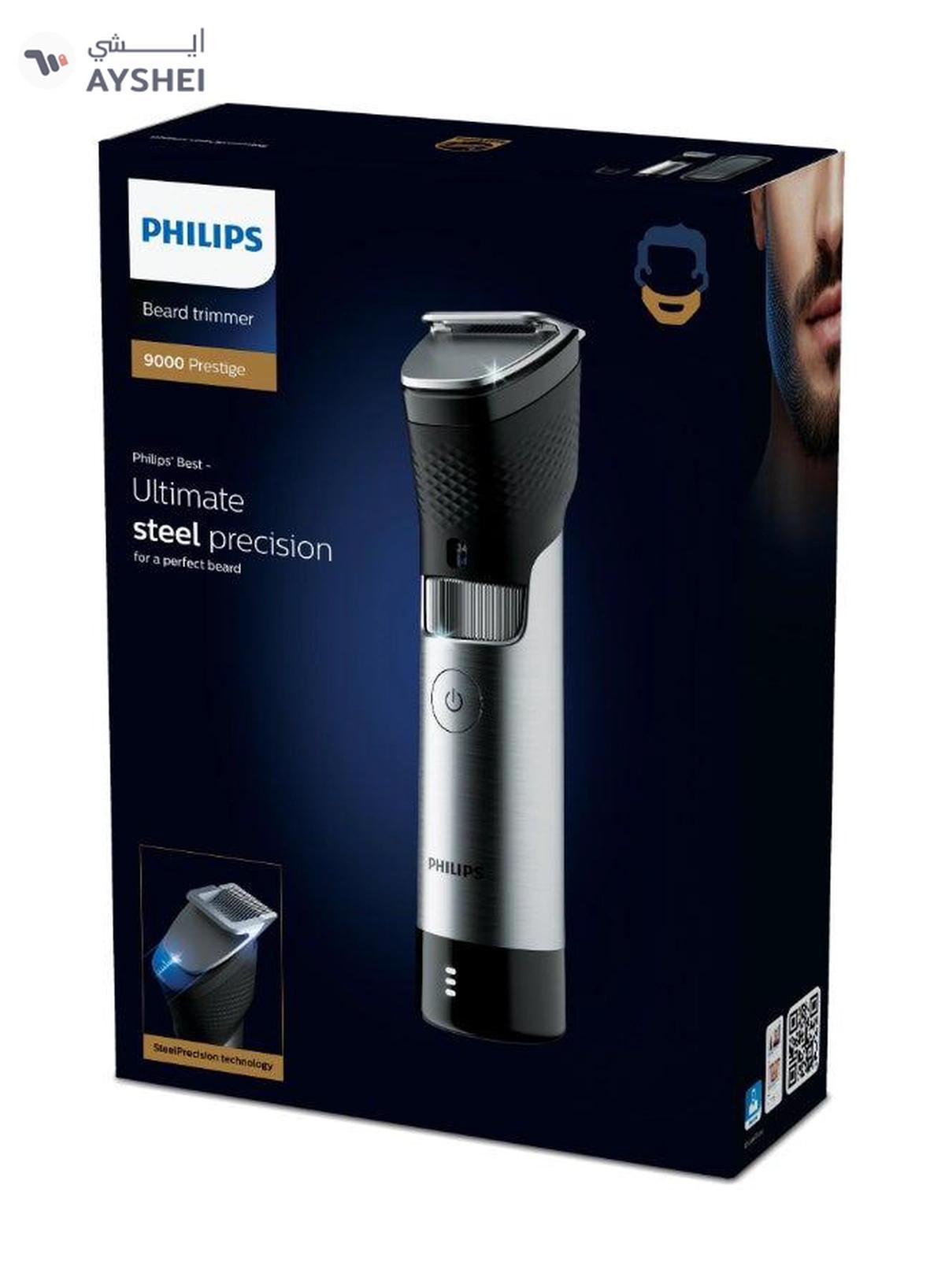 Philips Beard Trimmer 9000 Prestige BT9810/13, 2 Years Warranty Black/Silver-1-1