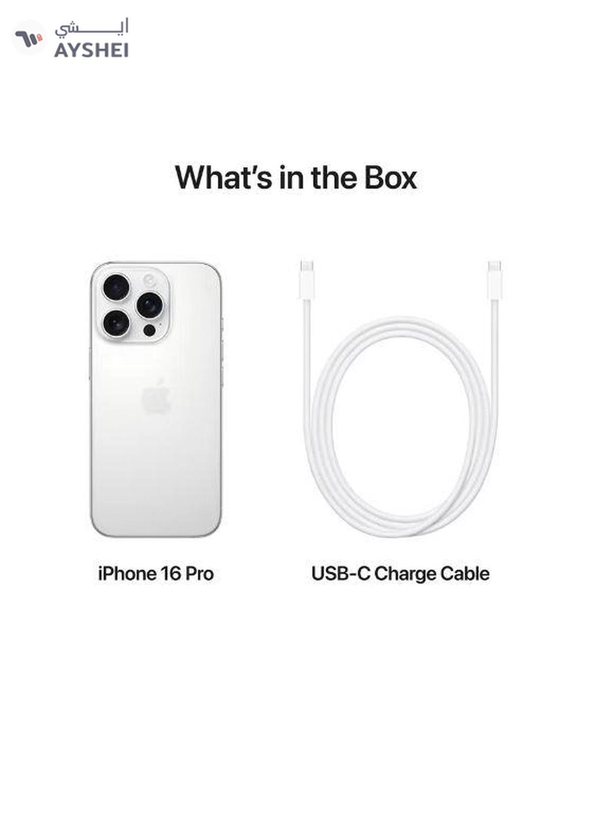 Apple iPhone 16 Pro 128GB White Titanium 5G With FaceTime - Middle East Version-5-5