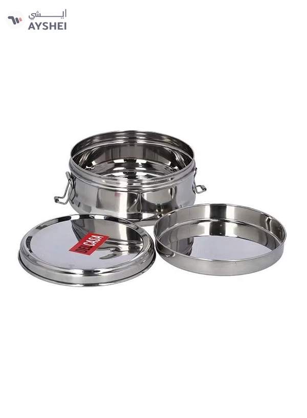 DELCASA Stainless Steel Lunch Box With Plate Silver 14x5x5cm