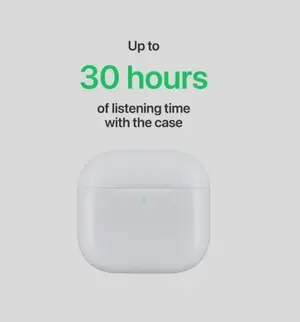 Apple AirPods 4 Wireless Earbuds, Bluetooth Headphones, Personalized Spatial Audio, Sweat and Water Resistant