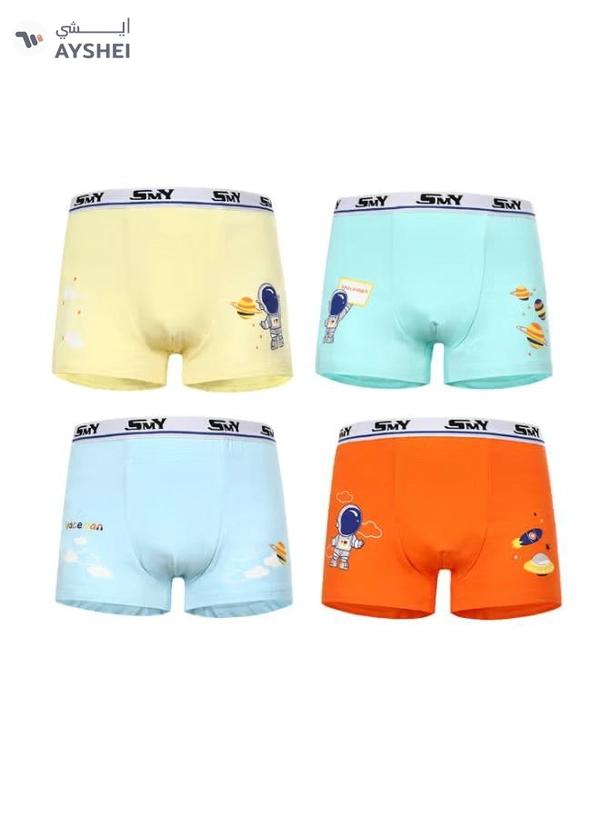 babyqlo 4 Pack Little Spaceman Printed Boxer Multicolour