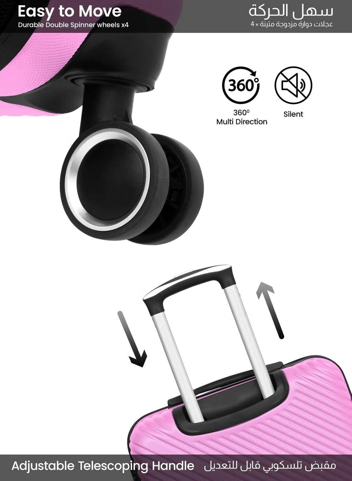 PARAJOHN Large Size Lightweigh ABS Hardside Spinner Luggage Trolley -28 Inch -2-2