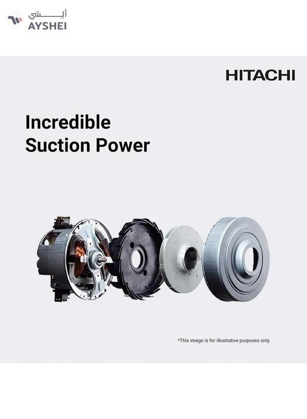 HITACHI Drum Vacuum Cleaner 2100 Watts, 18L Tank Dust Capacity, Aero Power Brush to Clean Efficiently, Metal Pipe, Dusting Brush & Crevice Nozzle, Washable Filter, Best for Home & Office 18 L 2100 W CV955NBLGCM Blue/Purple