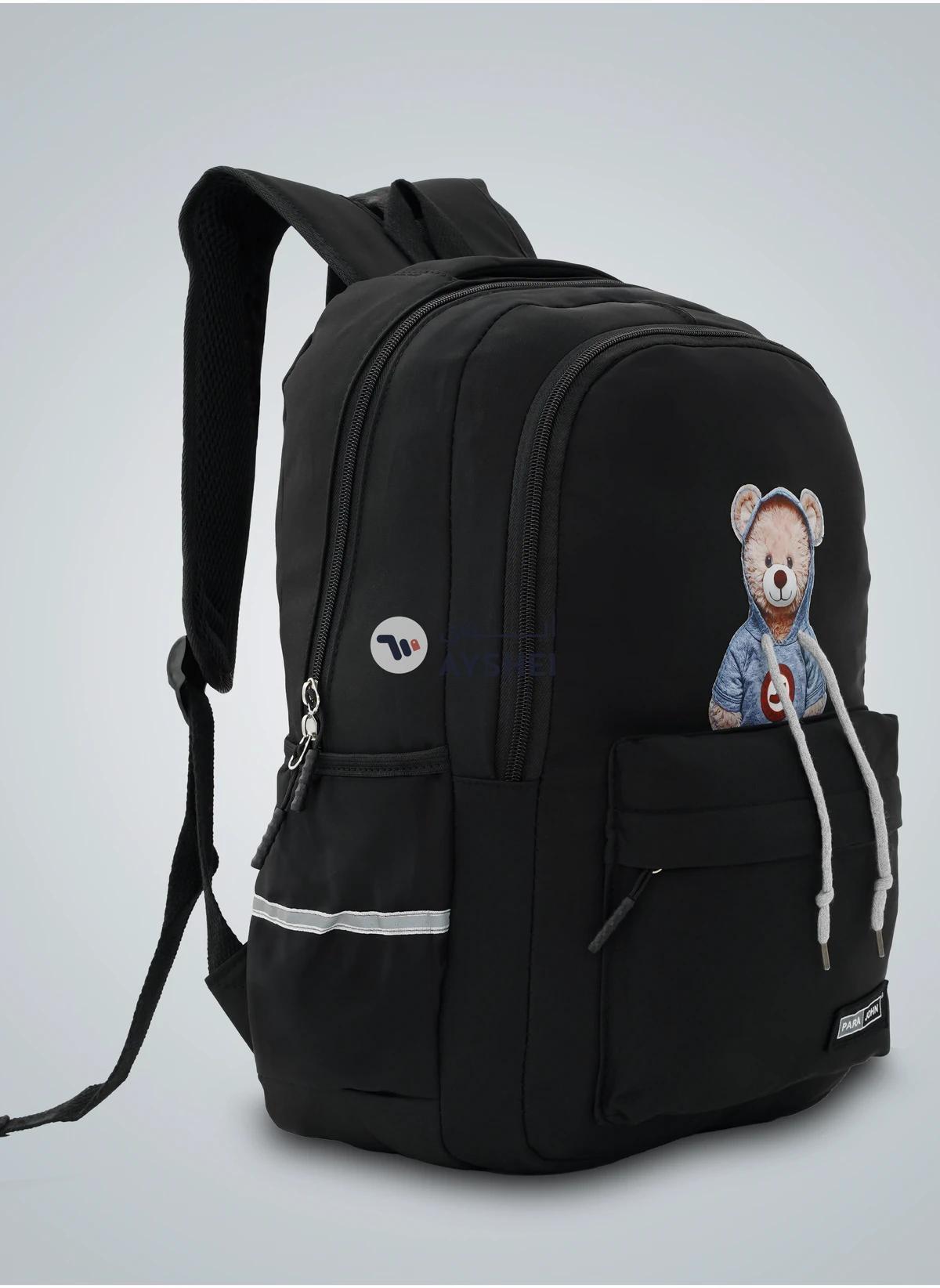 PARAJOHN Bear Pattern Large Capacity Backpack, Nylon Durable Lightweight School Backpack, Fashion Travel Computer Bag-0-portrait