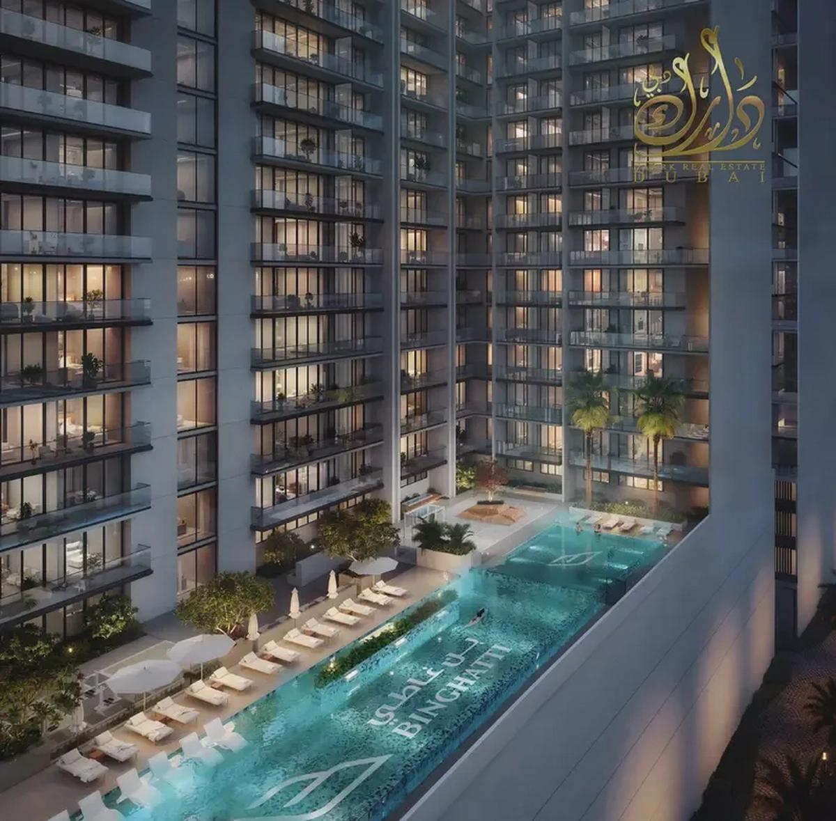 Furnished 1BR Apartment | Binghatti Ruby JVC | City & Pool Views-1-landscape