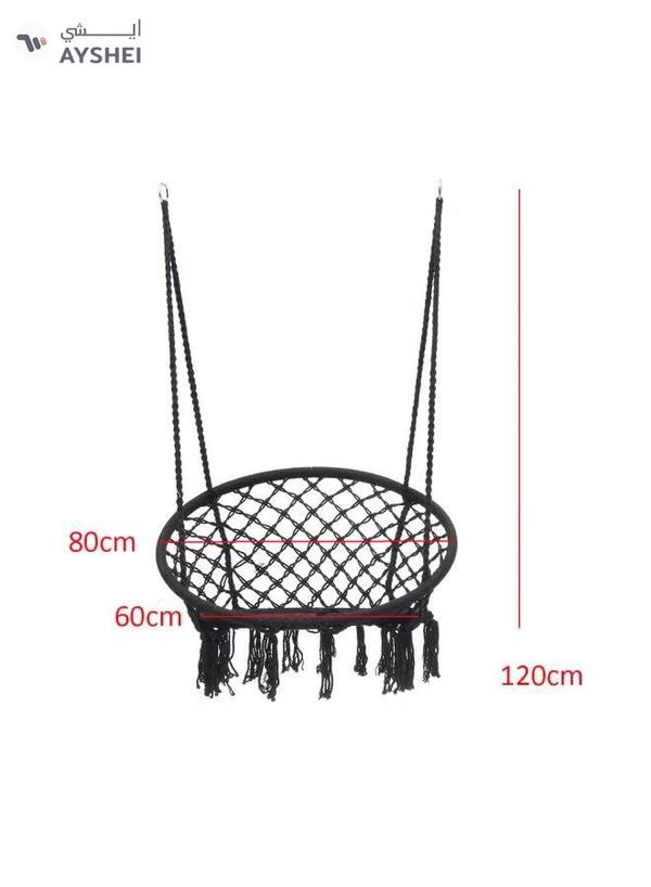 ANTILOP Round Hammock Chair Swing Black