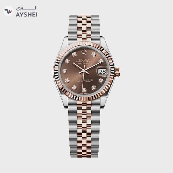 Rolex Datejust 31mm Steel and Everose Gold Chocolate Dial Diamond index Jubilee Bracelet