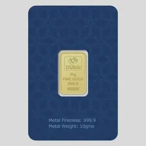 Dubai Gold 10 Grams Pure 999.9 Fine Gold Bar - Variable Design