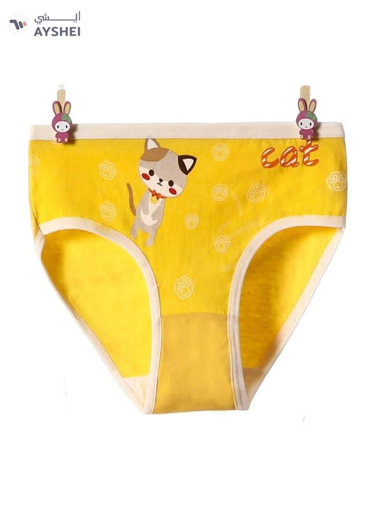 Babyqlo 4 Pack Cats Printed Panty Multicolour-4-4