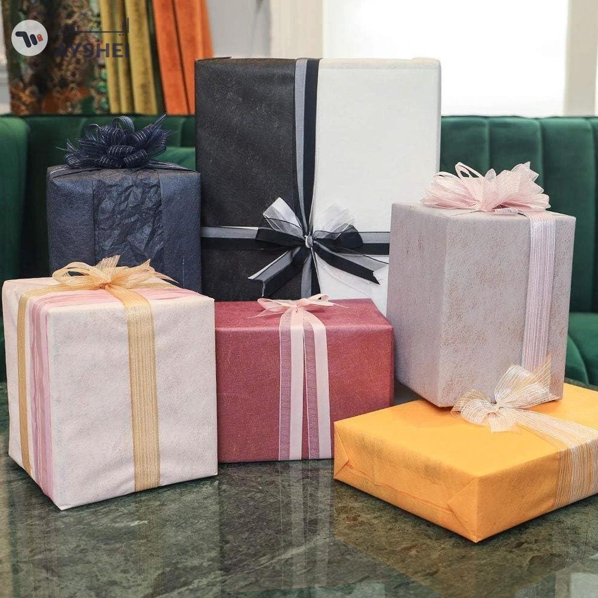 YATAI 20 Yards Packaging Wrapping Ribbon, Bouquet Rope, Satin Ribbon, Gift box Wired Edge Rope, For Wedding Party Gift, Cake Box, Invitation Card Decoration DIY (Blue)-3-3