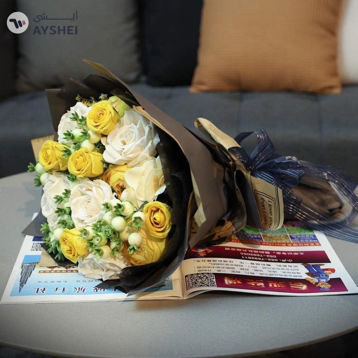 YATAI 20 Yards Packaging Wrapping Ribbon, Bouquet Rope, Satin Ribbon, Gift box Wired Edge Rope, For Wedding Party Gift, Cake Box, Invitation Card Decoration DIY (Blue)-4-4