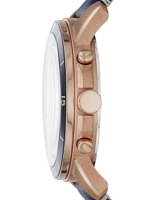 Fossil Men's Water Resistant Leather Analog Quartz Watch FS5237 - 44 mm - Blue