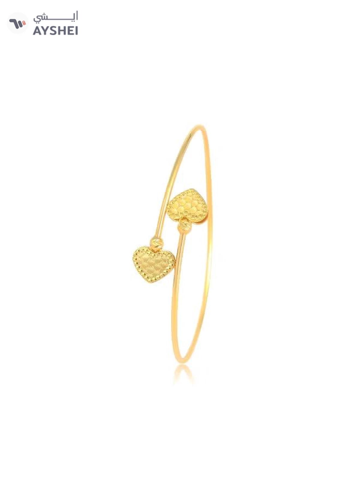 Where Timeless Beauty Meets Modern Simplicity – Lightweight 18K Gold Bangle Available Only at Bafleh Jewellery-1-1
