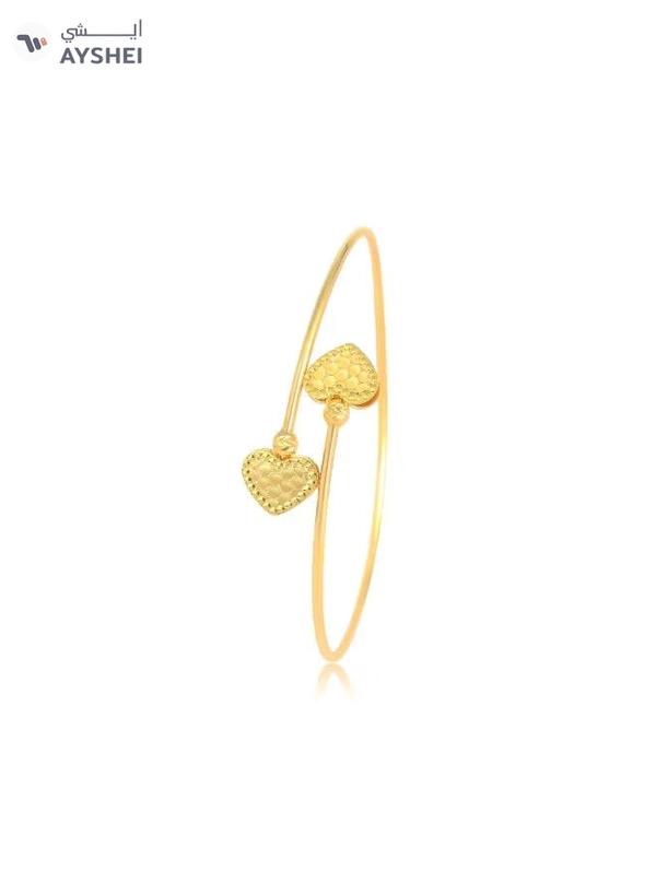 Where Timeless Beauty Meets Modern Simplicity – Lightweight 18K Gold Bangle Available Only at Bafleh Jewellery