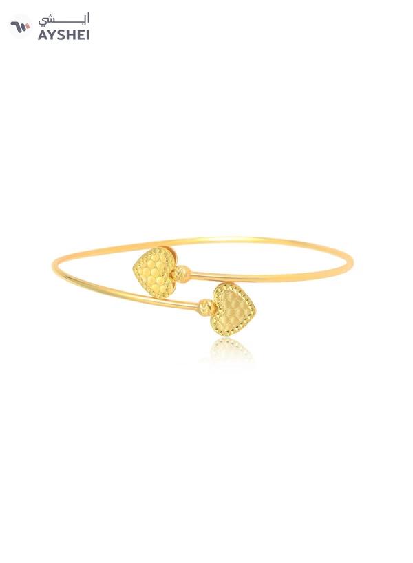 Where Timeless Beauty Meets Modern Simplicity – Lightweight 18K Gold Bangle Available Only at Bafleh Jewellery