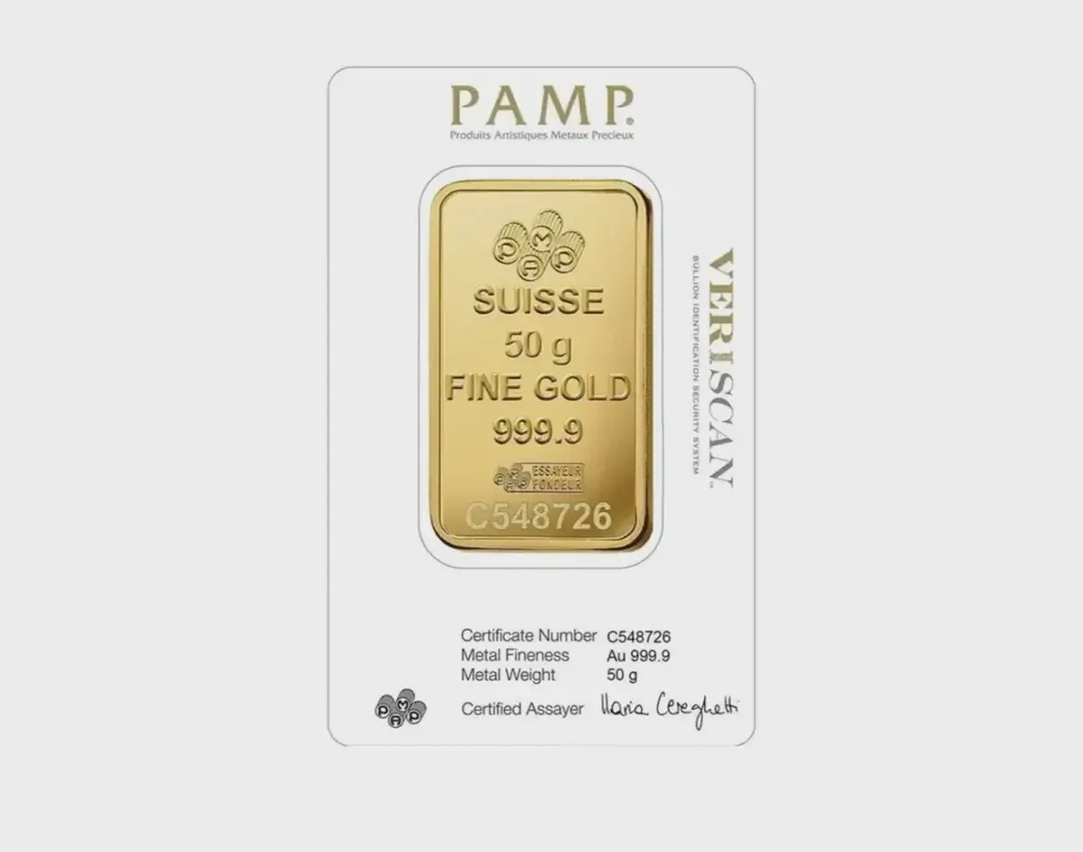 PAMP Swiss Made 24K(999.9) Pamp 50g Gold Bar-3-3