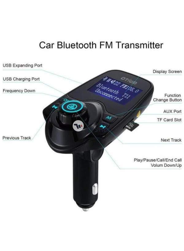 Generic 3 USB Port Wireless Bluetooth Car Charger Black