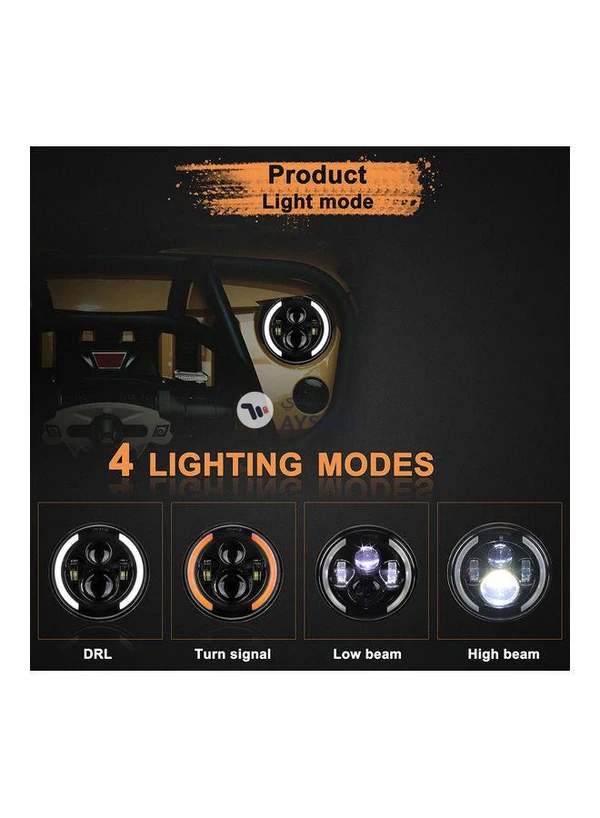 Generic 12V/24V Motorcycle Car Headlight Round LED Driving Lamp